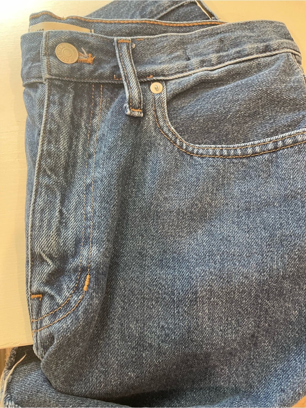 Madewell dark Blue Denim Cutoff Skirt - Picture 4 of 5